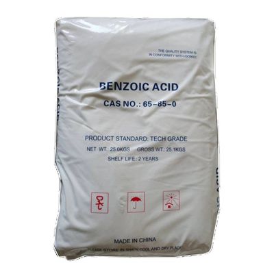 Min 99% Benzoic Acid C7H6O2 White Acicular or Scaly Crystals for Plasticiser Blending