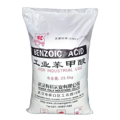 Min 99% Benzoic Acid C7H6O2 White Acicular or Scaly Crystals for Plasticiser Blending