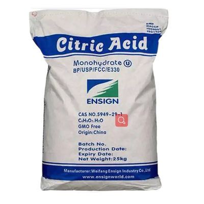 Ensign 100% Citric Acid Anhydrous Extracting Powder with White Transparent Appearance