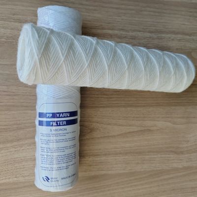 Water Treatment Machinery Reel of PP Yarn Polypropylene Spun Wire with 0.3 kg Weight
