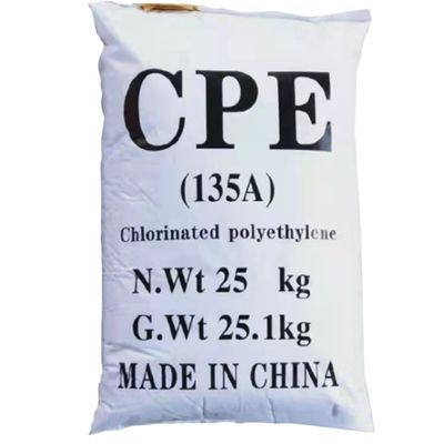 CPE 135A Polymer Chlorinated Polyethylene CPE Powder In White Color