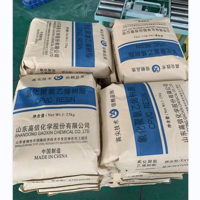 CPVC Resin Chlorinated Polyvinyl Chloride For Hot Water Pipe Chemical Auxiliary Agent