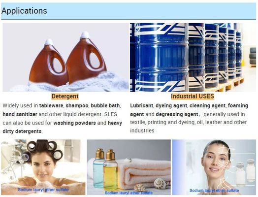 EINECS No. 500-223-8 70% SLES Polymer Lauryl Sulphate Sodium For Foaming Agent